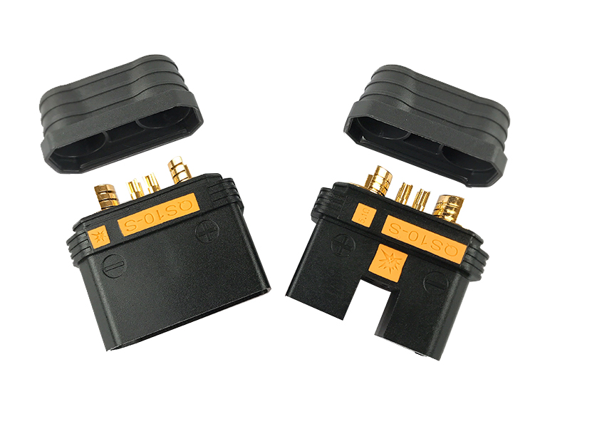 QS10-S Male Female Antispark Connectors Plugs with 4Pin Signal for Drone RV E-Bike Battery Charger