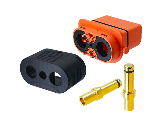 QS13-M Double resistor up to 110V Connector lock panel mounting type safe Black Antispark Connector super heavy duty current connector Male And Female for Drone, Electric vihicles industrial automation energy storage
