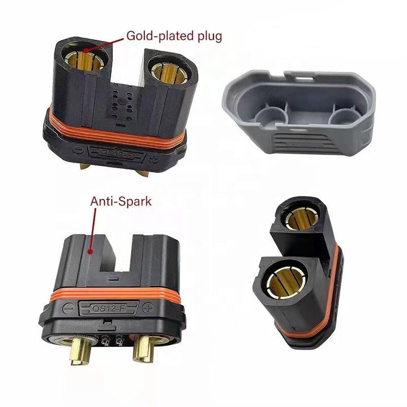 QS12 Connector Black Antispark Connector super heavy duty current connector Male And Female